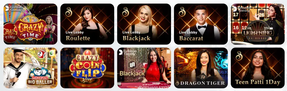 Jeux de casino en direct RIZZ CASINO