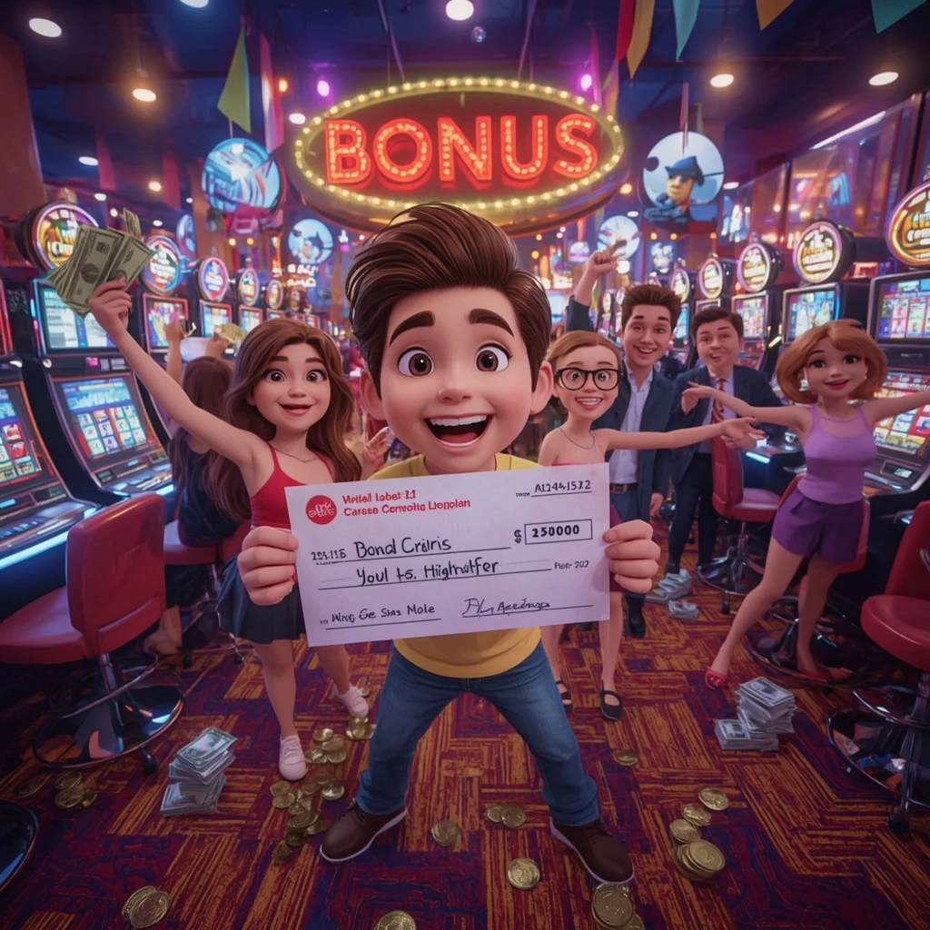 bonus dans les mains de l'homme au casino Rizz Casino