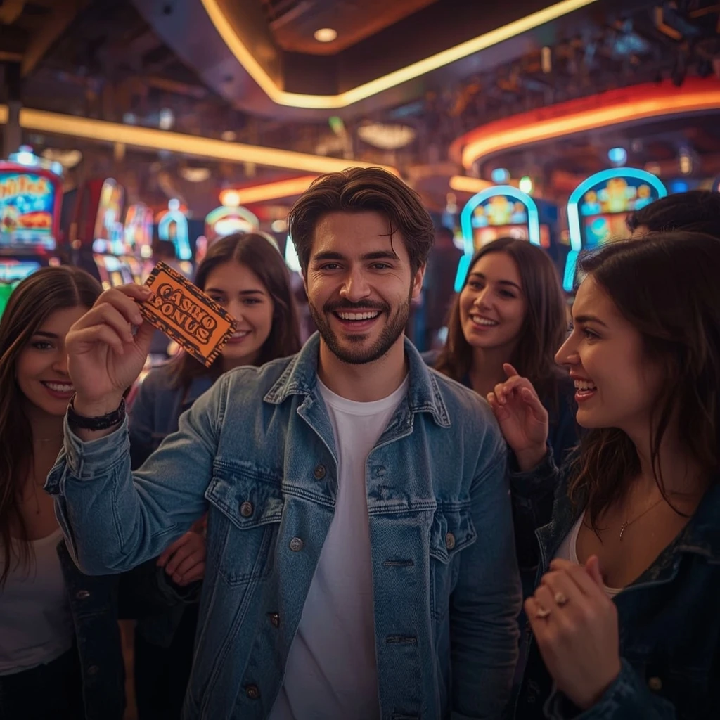 une personne tenant un bonus Rizz Casino